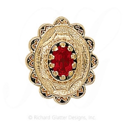 GS317 G - 14 Karat Gold Garnet Slide 